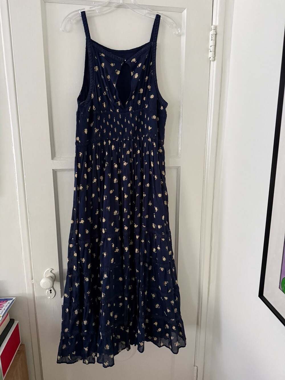 Free People Daydreamer Midi Dress in Navy Floral - Picture 4 of 6